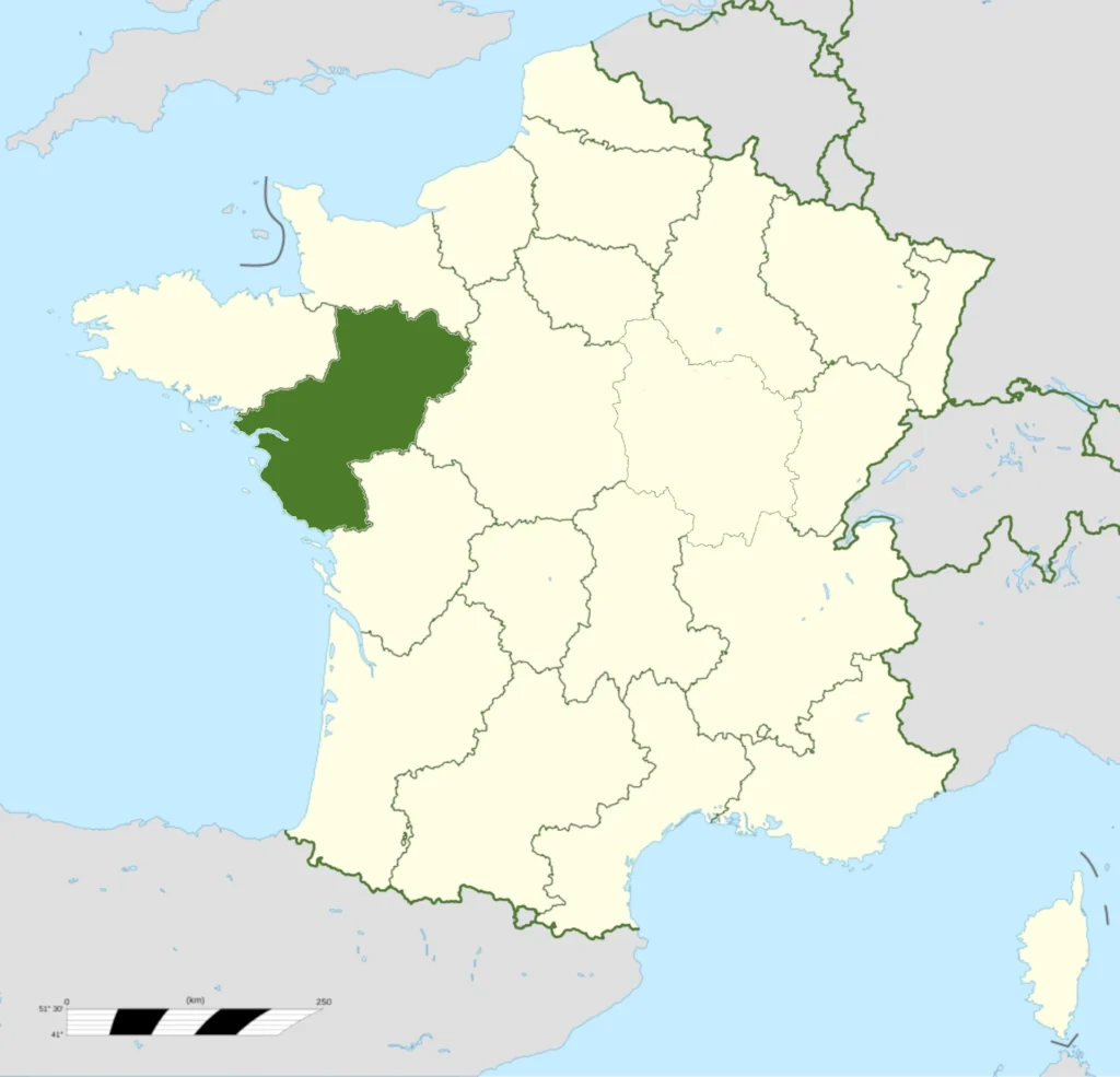 Carte du secteur pays de la loire