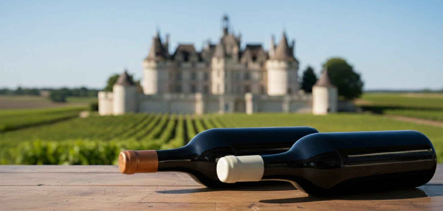 chateau bouteilles cirées